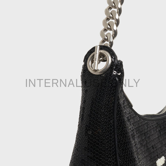 Women Medium Ava Chain Bag - Black/White