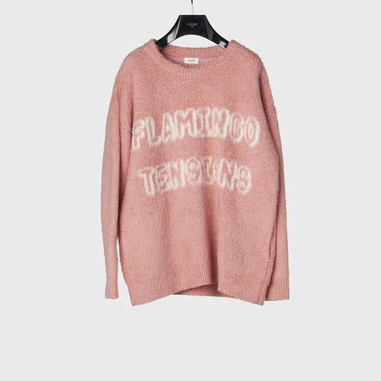 Men Pull Col Rond Oversize Sweatshirt - Bright Pink