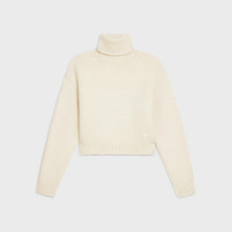 Women Pull Col Roulé Boxy Triomphe Sweatshirt - Off White