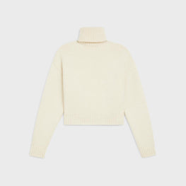 Women Pull Col Roulé Boxy Triomphe Sweatshirt - Off White