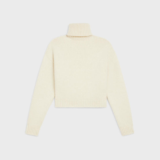 Women Pull Col Roulé Boxy Triomphe Sweatshirt - Off White