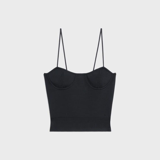 Women Cropped Bustier - Black