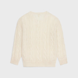 Men Pull Boxy Col Rond Sweatshirt - Off White