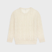 Men Pull Boxy Col Rond Sweatshirt - Off White