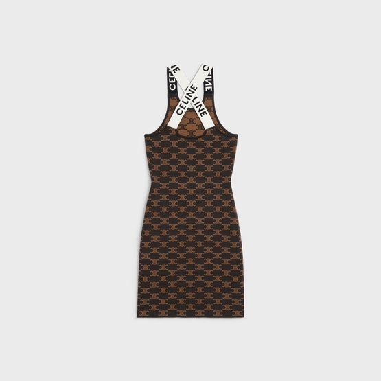 Women Débardeur Dress - Brown