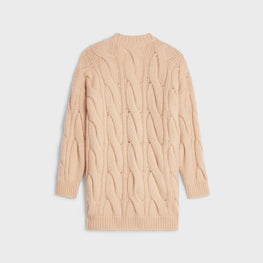 Women Long Torsades Cardigan - Light Sand