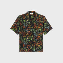 Men Chemise Hawaii Shirt - Noir/Multicolore