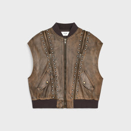 Men Boule SM Studs Blouson - Khaki/Brown