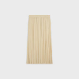 Women Plissee Piquee Skirt - Vanilla