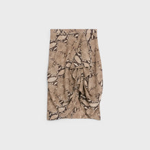 Women Asymétrique Drapée Skirt - Beige/Brun