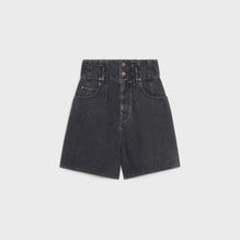 Women Jumbo PF Denim Shorts - Charcoal Wash