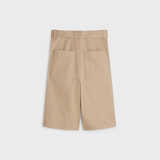 Women Ceinture D-Ring Cargo Shorts - Beige