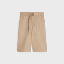 Women Ceinture D-Ring Cargo Shorts - Beige