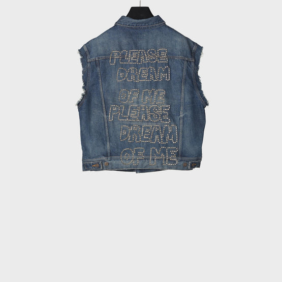 Men Oversize Please Trucker Jacket - Dark Union Wash