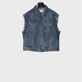 Men Oversize Please Trucker Jacket - Dark Union Wash