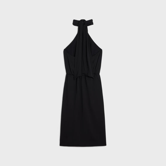 Women Drapee Barrette Signature Dress - Black