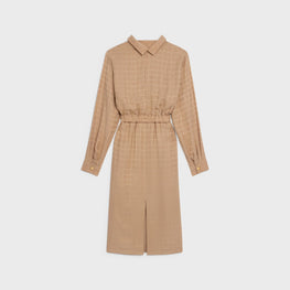 Women Col Retourné Ouvert Dress - Mordore