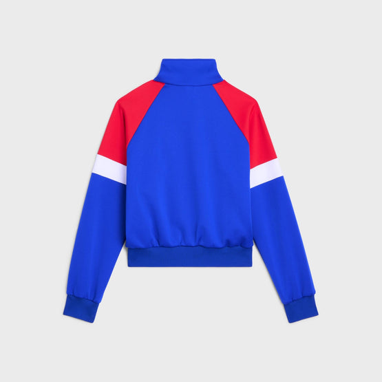 Women Multicolore Tracksuit Jacket - Electric Blue/Off White/Red