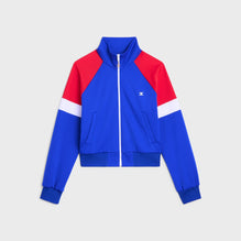 Women Multicolore Tracksuit Jacket - Electric Blue/Off White/Red