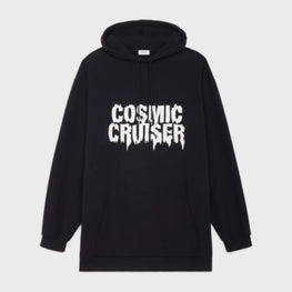 Men Oversize Cosmic Cruiser Hoodie - Black/White