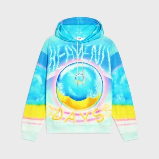 Men Loose H.Days Allover Hoodie - Multicolor