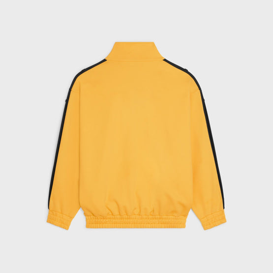 Men Sweat Zippé Bandes Pressions Jacket - Golden Yellow/Black