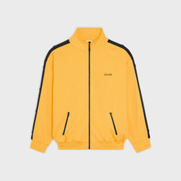 Men Sweat Zippé Bandes Pressions Jacket - Golden Yellow/Black