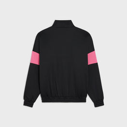 Men Sweat Zippé Découpes Jacket - Black/Rose Dahlia/Zebra