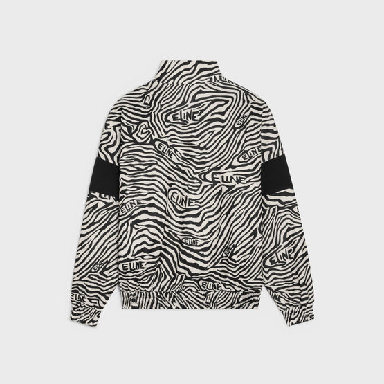 Men Sweat Zippé Découpes Jacket - Zebra/Black/Red