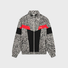 Men Sweat Zippé Découpes Jacket - Zebra/Black/Red