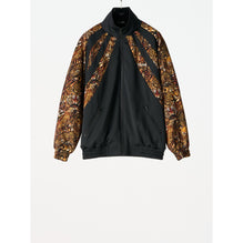 Men Sweat Zippé Découpes Jacket - Black/Leopard