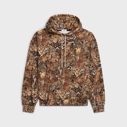 Men Loose Hoodie - Leopard