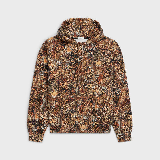 Men Loose Hoodie - Leopard